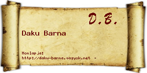 Daku Barna névjegykártya