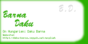 barna daku business card